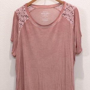 Blush pink Torrid Super Soft Knits Tee Shirt - 4XL